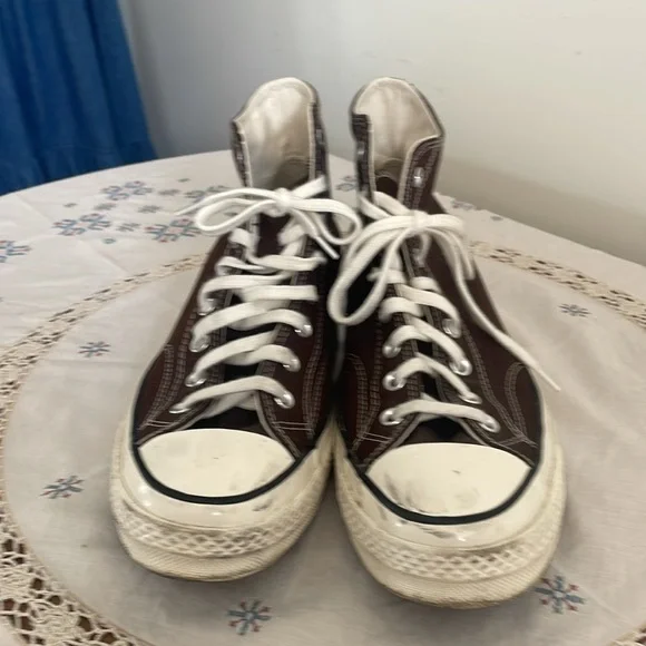 Brown hi top converse all stars 10.5 - Picture 2 of 5